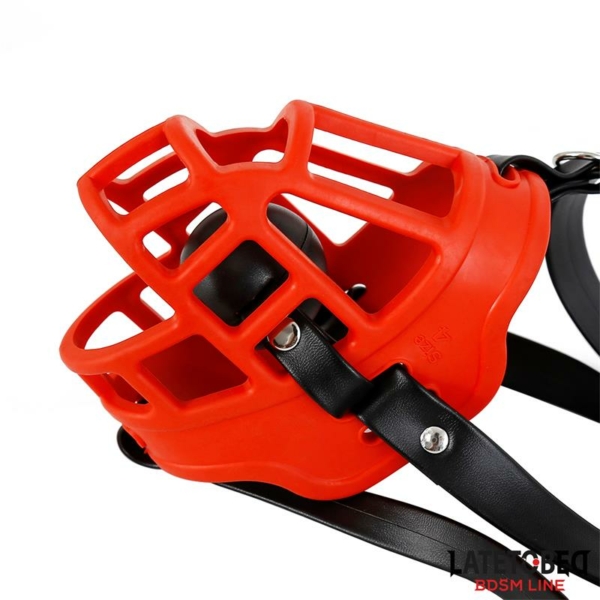 Muzzle with Breathable Gag Ball - immagine 4
