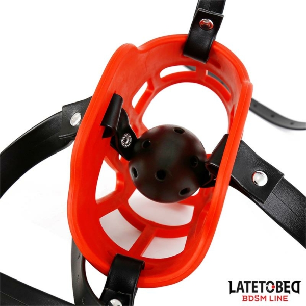 Muzzle with Breathable Gag Ball - immagine 5