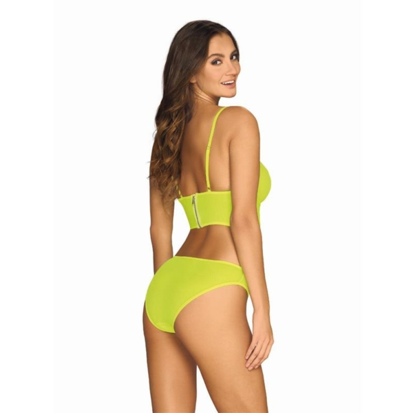 Neonia 2 Piece Bra Set with Zipper Neon Yellow - immagine 2