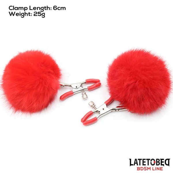 Nipple Clamps Adjustable with Fur - immagine 4