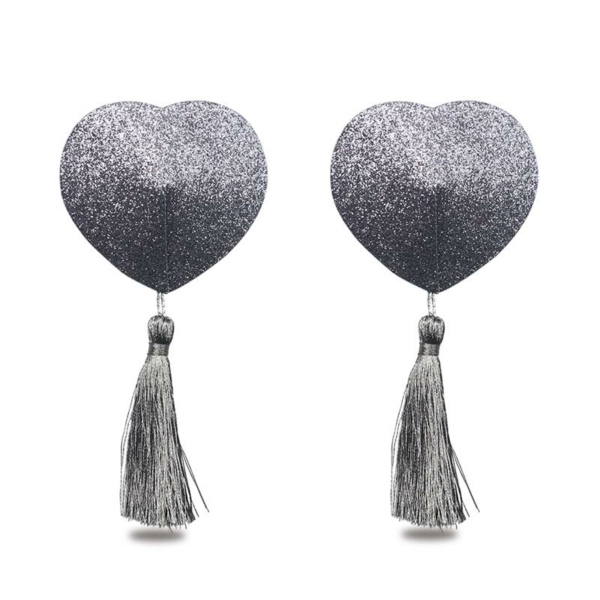 Nipple Covers Reusable Silver Glitter - immagine 3