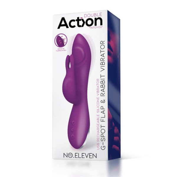 No. Eleven Vibrator with Bunny, G-Spot and Pulse Function Magnetic USB Silicone - immagine 2