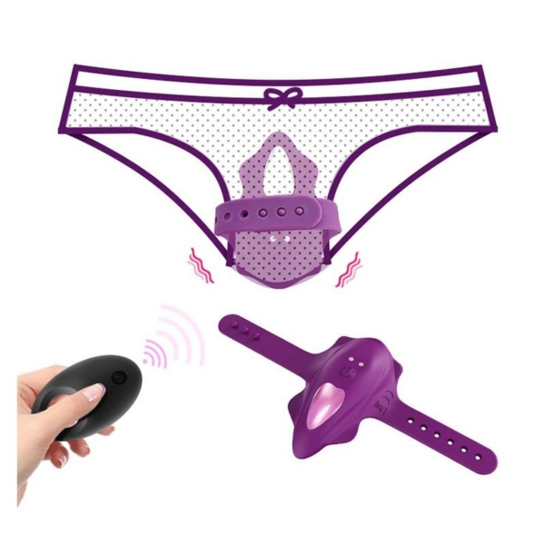 No. Seventeen Panty Stimulator Remote Control Magnetic USB Purple - immagine 15