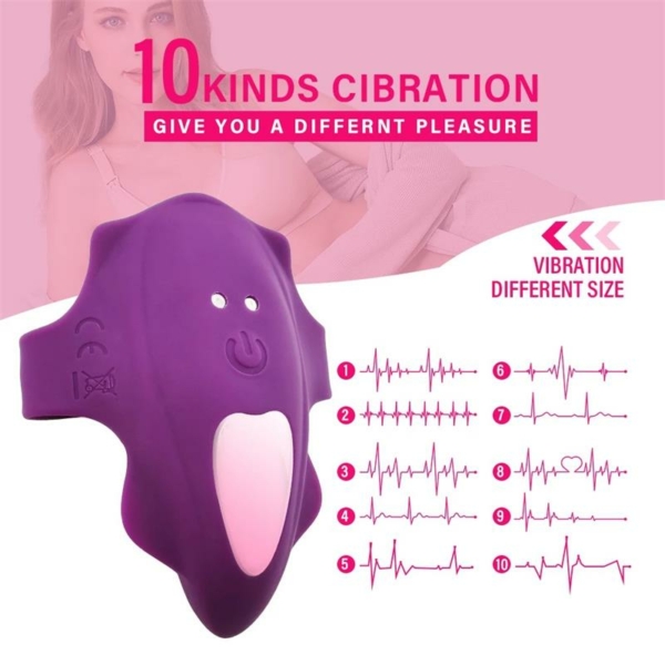 No. Seventeen Panty Stimulator Remote Control Magnetic USB Purple - immagine 16