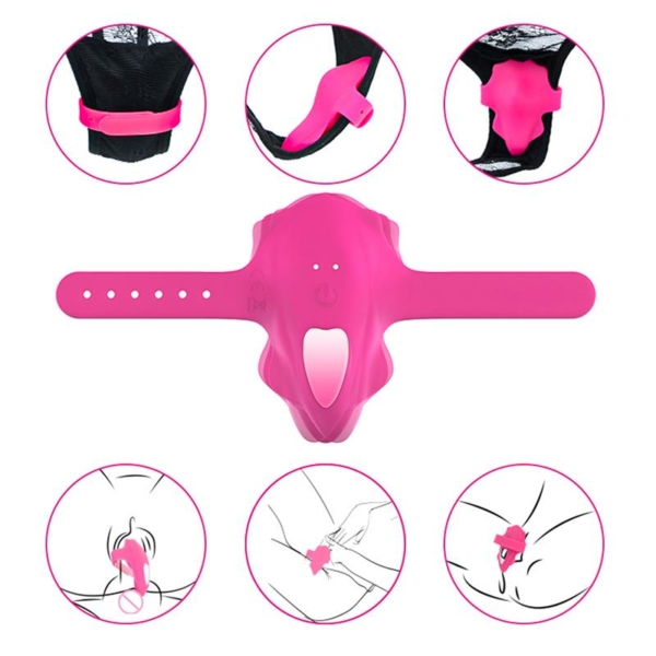No.Seventeen Panty Stimulator with Remote Control Magnetic USB Pink - immagine 8