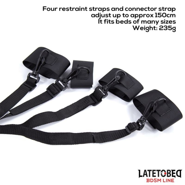 Nylon Velcro Bed Restraints with Plastic Hook - immagine 5