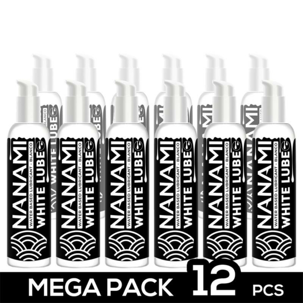 Pack 12 White Creamy Lube Semen Imitation Water Base Vegan 150 ml