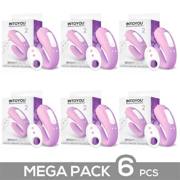 Pack 6 Brightmauve Couples Vibrator Two Motors