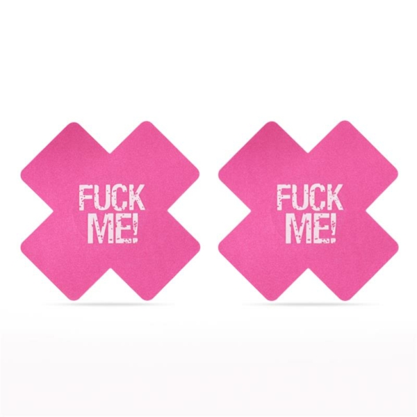 Pack Nipple Covers Cross Black and Pink FUCK ME - immagine 3