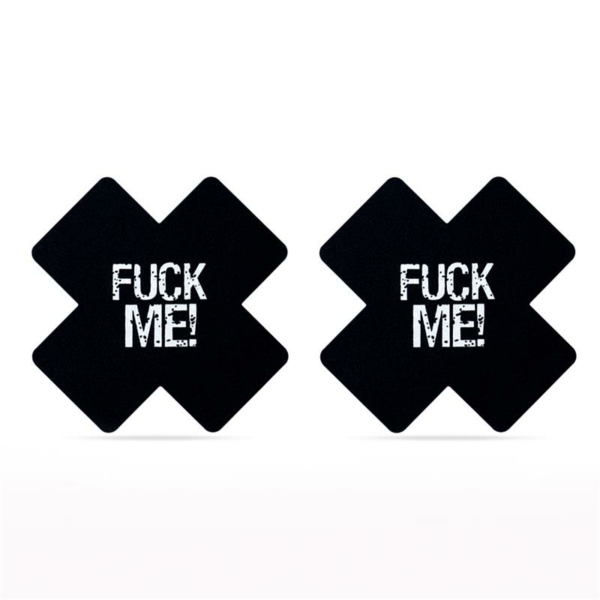 Pack Nipple Covers Cross Black and Pink FUCK ME - immagine 4