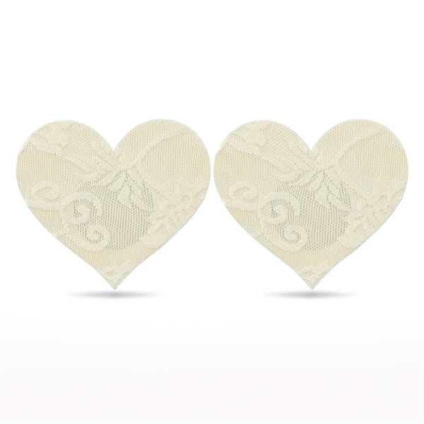 Pack Nipple Covers Flower and Heart Beige - immagine 3