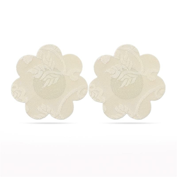 Pack Nipple Covers Flower and Heart Beige - immagine 4