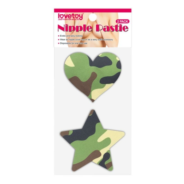 Pack Nipple Covers Star and Heart Camouflage - immagine 2