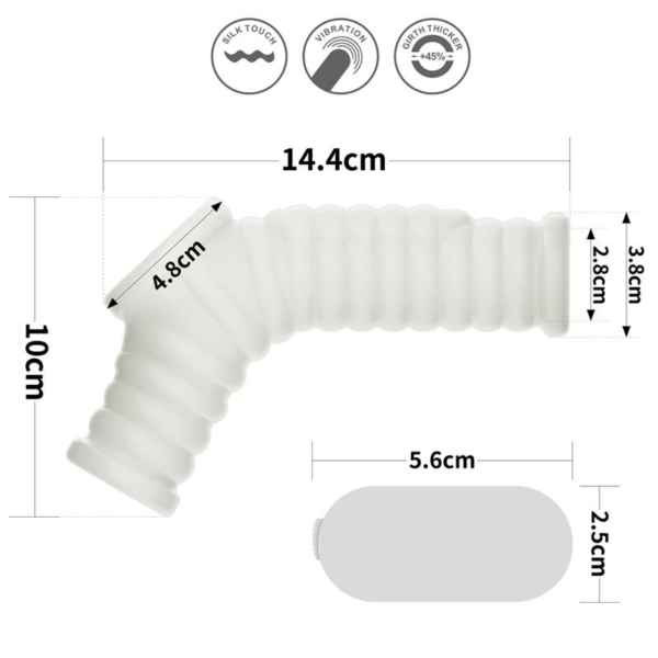 Penis and testicles sleeve with vibration Wave Knights - immagine 8