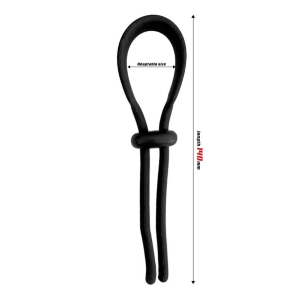 Adjustable Wider Arrest Silicone Cock Ring - immagine 2