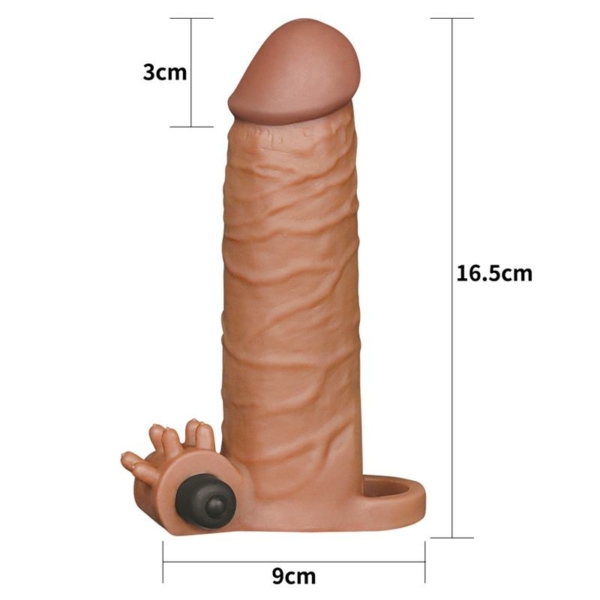 Penis Sleeve with Vibration Add 2 Pleasure X Tender Brown - immagine 5