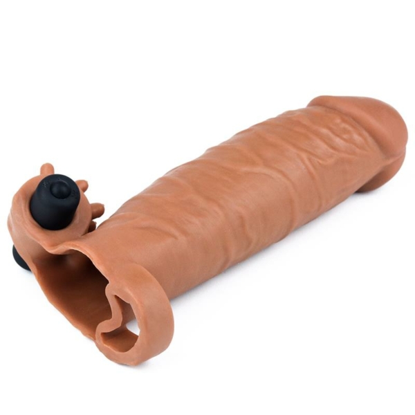 Penis Sleeve with Vibration Add 2 Pleasure X Tender Brown - immagine 2