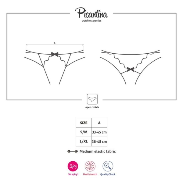 Picantina Crotchles Thong Black - immagine 3