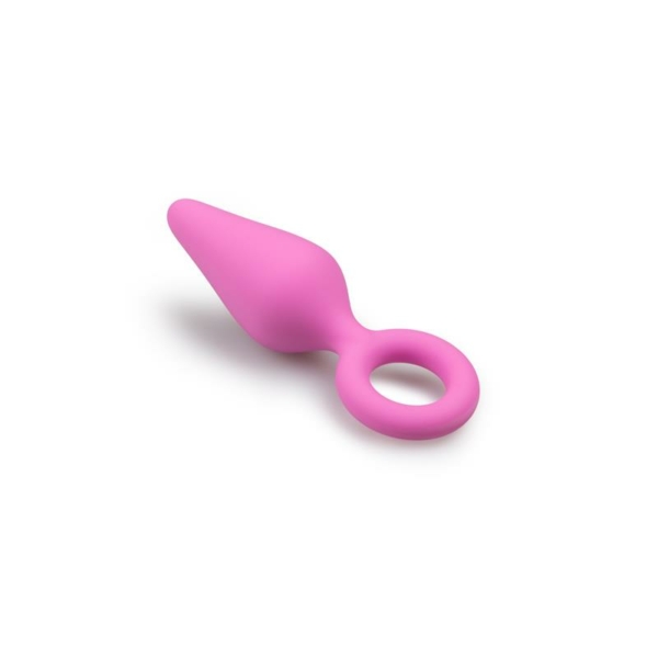 Pink Buttplugs With Pull Ring - Small - immagine 3