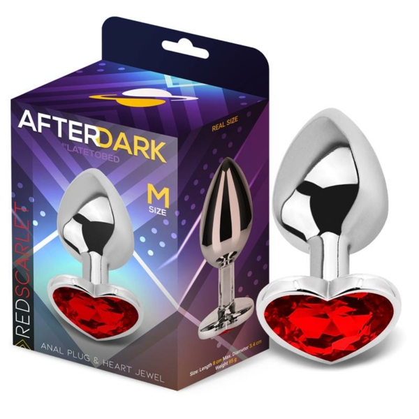 Plig Anal con Joya de Corazón Red Scarlet Talla M