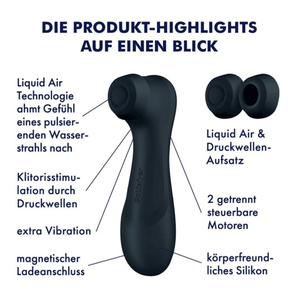 Pro 2 Gener 3 Liquid Air Technology Suction and Vibration Black - immagine 6