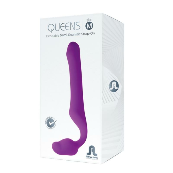 Queens M Strapless Strap-On Dildo Size M Silicone Purple - immagine 2