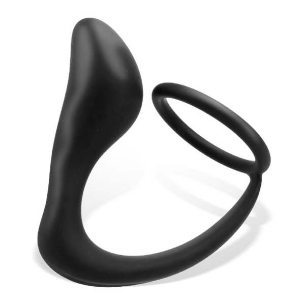 Randal Butt Plug with Penis Ring Silicone Black - immagine 4
