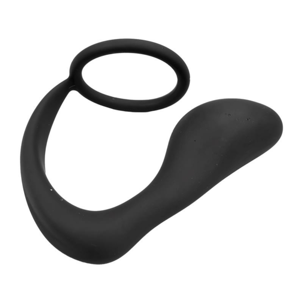 Randal Butt Plug with Penis Ring Silicone Black - immagine 5
