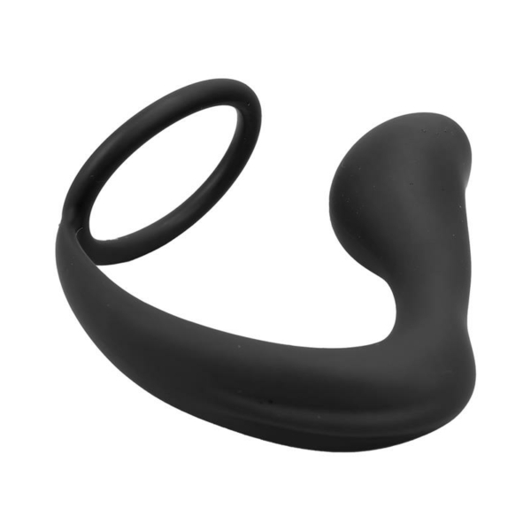 Randal Butt Plug with Penis Ring Silicone Black - immagine 6