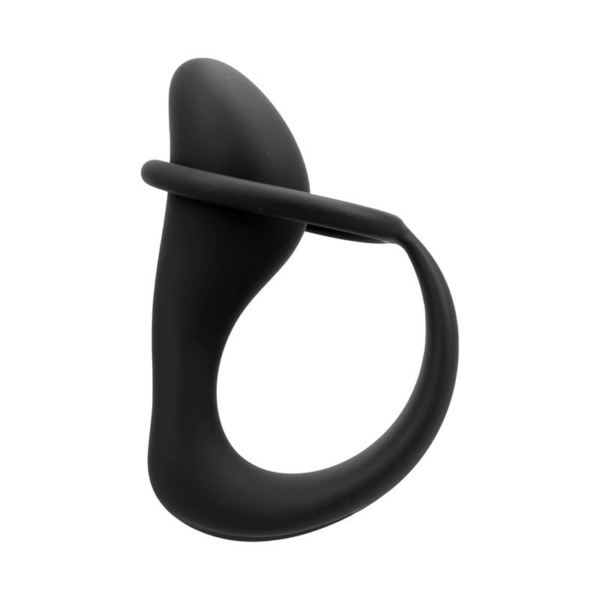 Randal Butt Plug with Penis Ring Silicone Black - immagine 7