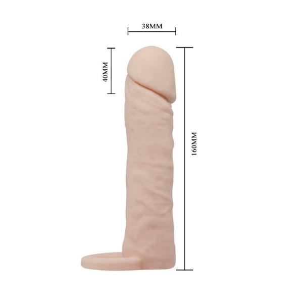 Realistic Penis Sleeve Medium Flesh - immagine 7