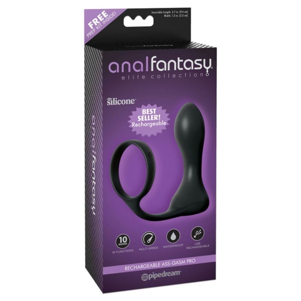 Rechargeable Ass-Gam Black - immagine 2