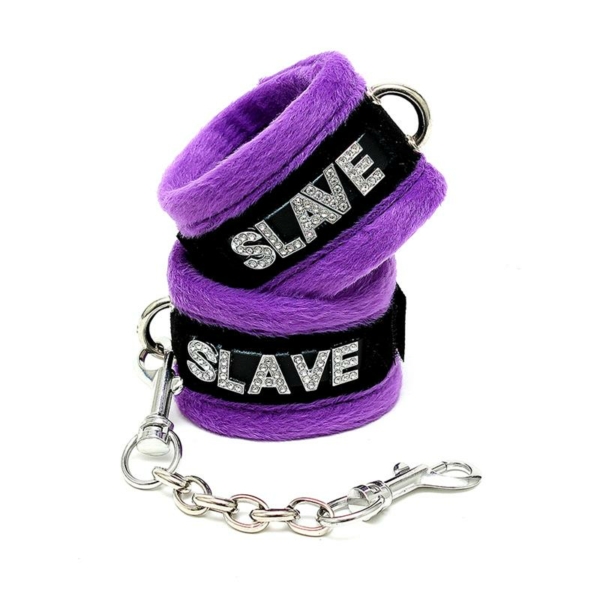 Rimba Bondage Play Handcuffs and Eyemask Purple - immagine 4