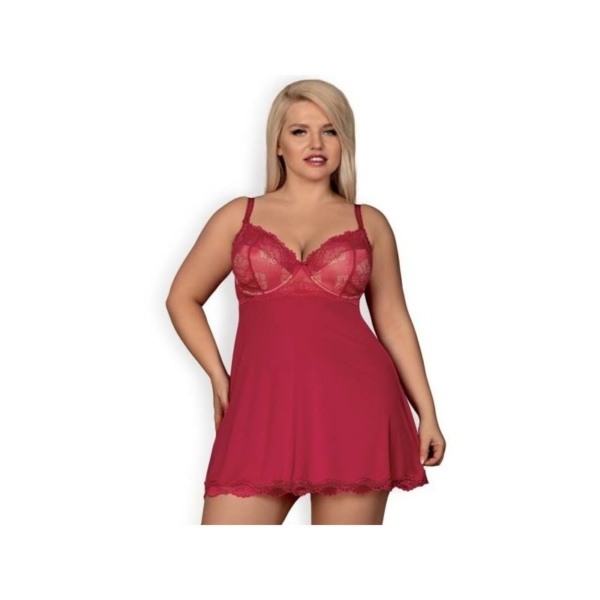 Rosalyne Babydoll and Thong Red Size S/M - immagine 2