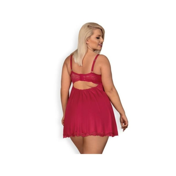 Rosalyne Babydoll and Thong Red Size S/M - immagine 4