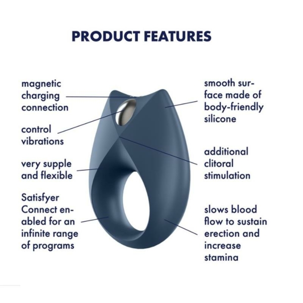 Royal One Vibrating Ring with APP Blue - immagine 6