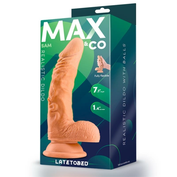 Sam Realistic Dildo with Testicles 7.1 Flesh - immagine 4