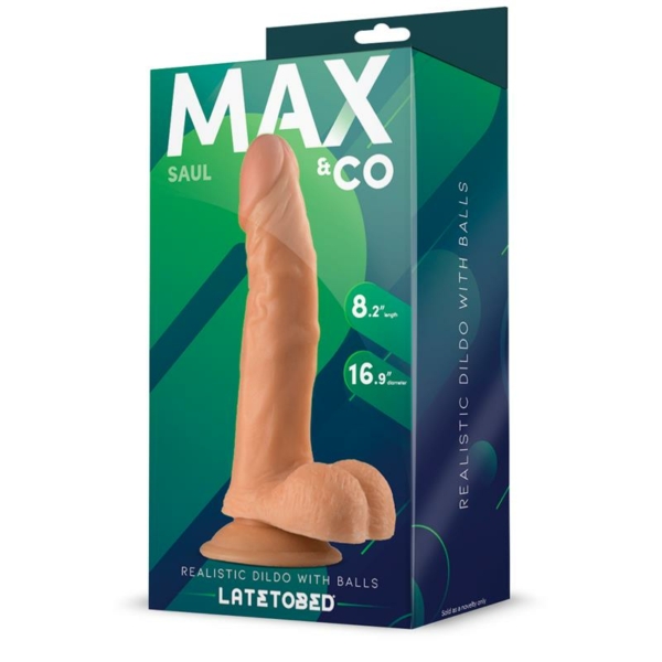 Saul Realistic Dildo with Testicles Flesh 8,25 - 21 cm - immagine 2