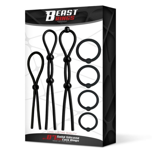 07 Set Solid Silicone Cock Rings - immagine 5