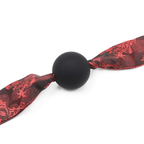 Silicone Ball Gag Red/Black - immagine 4