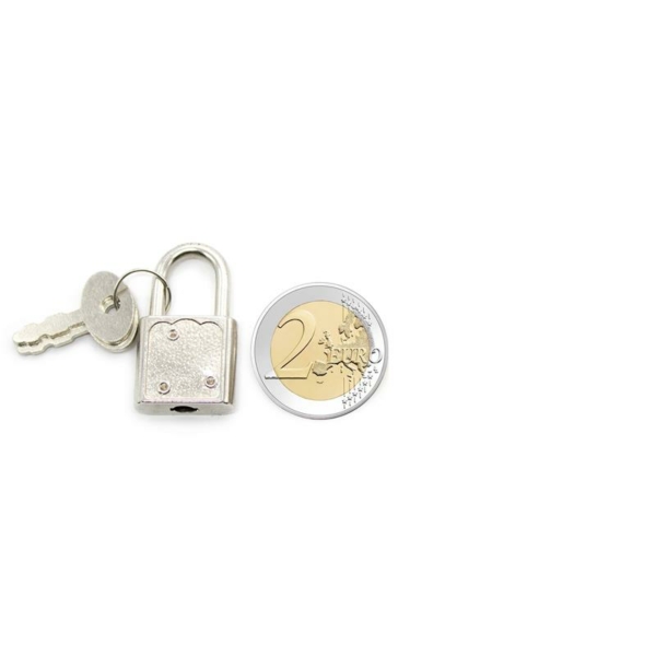 Silver Padlock with Keys - immagine 2