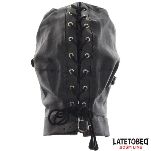 Slave Hood with Eye mask Breathable Gag Ball and Mouth Adjustable - immagine 6