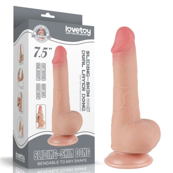Sliding Skin Dual Layer Dildo 7.5 - immagine 13