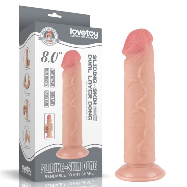 Sliding Skin Dual Layer Dildo 8 - immagine 13