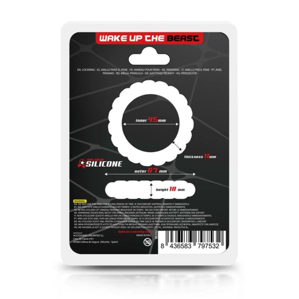 Solid Silicone Cock Ring 4.5 cm - immagine 2