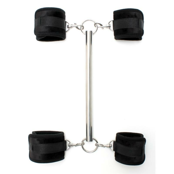 Spreader Bar with Detachable 4 Cuffs Black - immagine 6