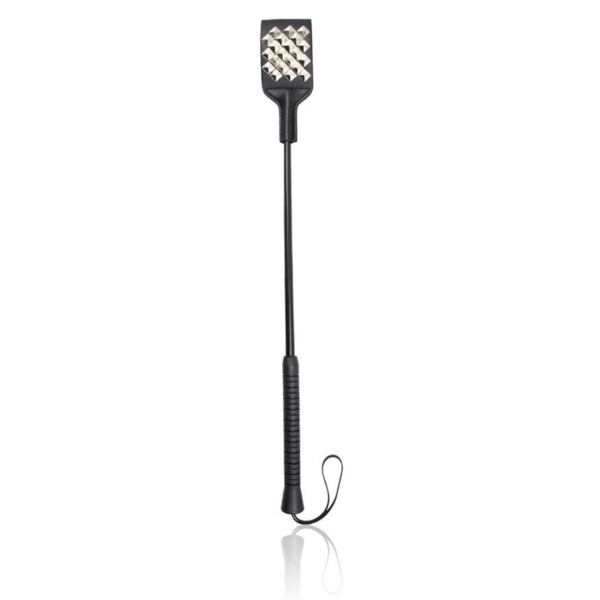 Square riding crop with silver studs 53 cm - immagine 2