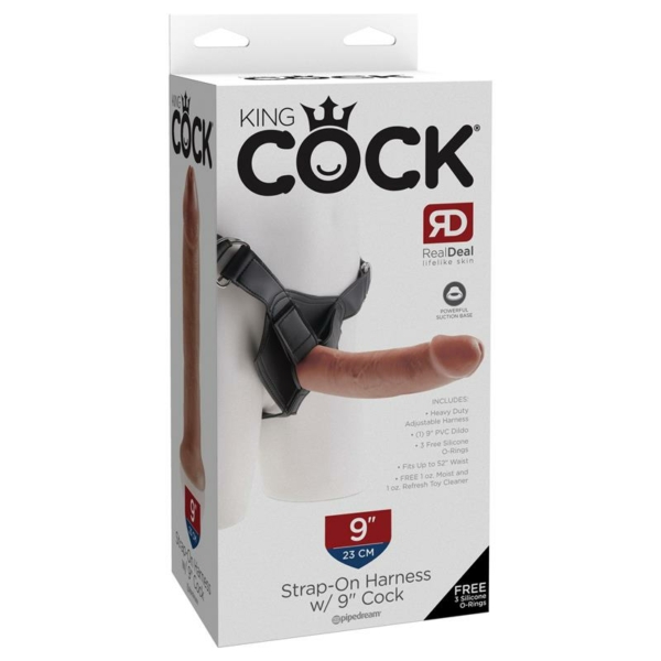 Strap-on Harness with Dildo 9 Tan - immagine 9