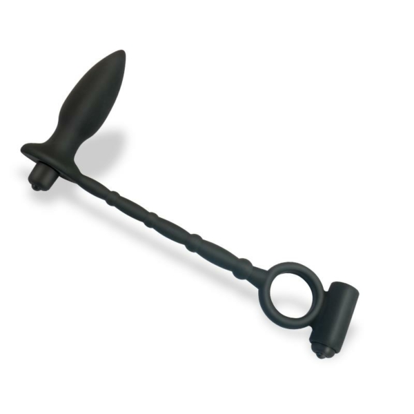 Sugilite Vibrating Anal Plug with Penis Ring with vibration - immagine 3