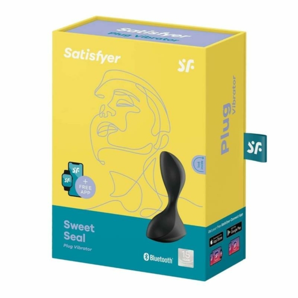 Sweet Seal Butt Plug with Vibration and APP Black - immagine 3